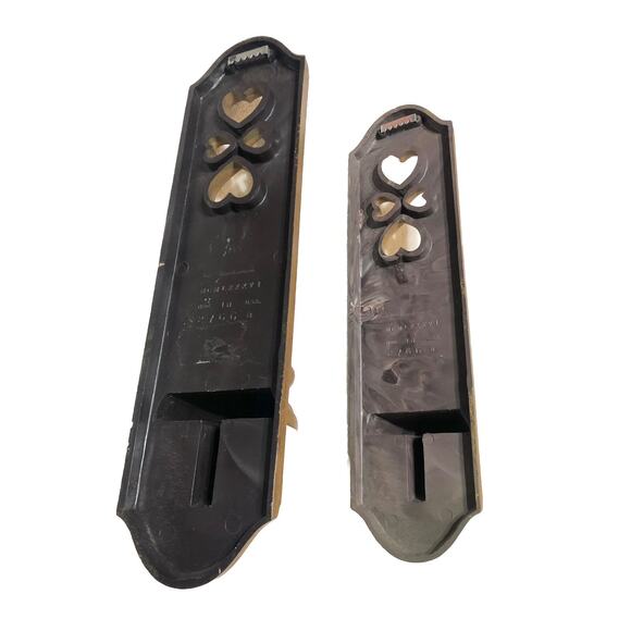 VTG Homco Burwood Sconce Set Of 2 Wall Hanging Candle Holders Heart Cutouts Nice - Picture 8 of 10